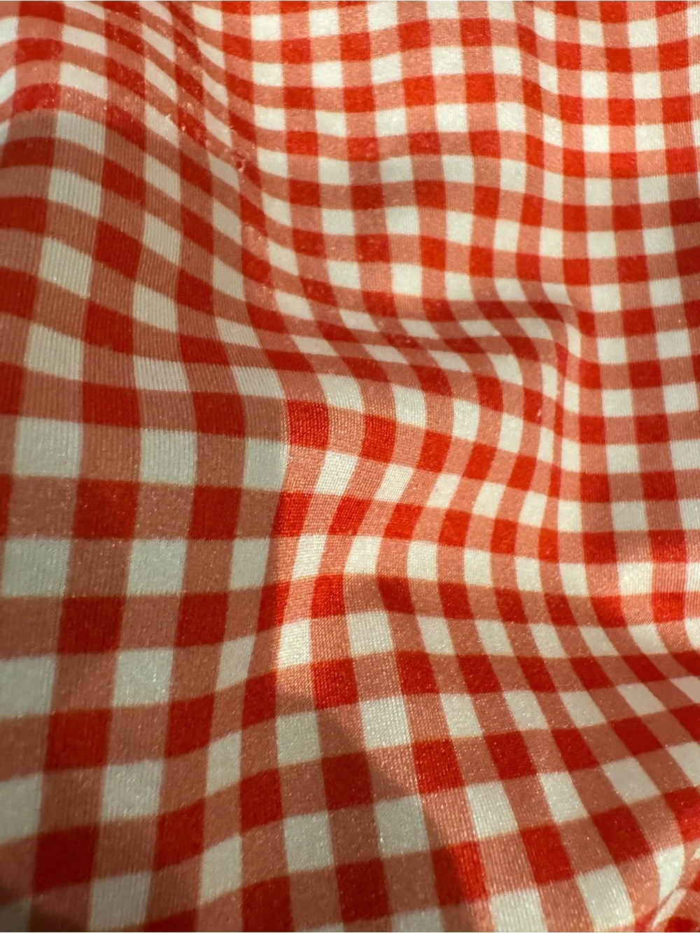 GUC MINNOW 3/4 Orange/Burnt Red Gingham plaid One-Piece Swimsuit